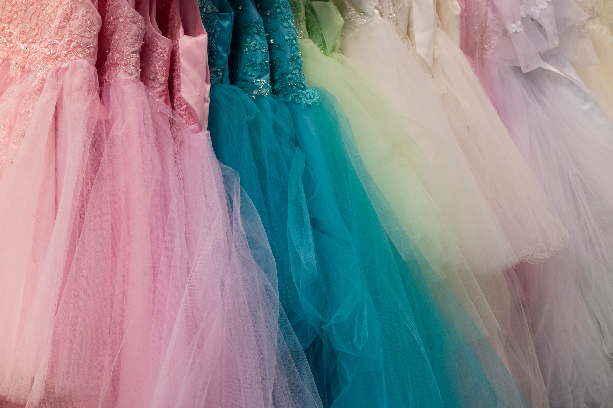 Collection of party dresses